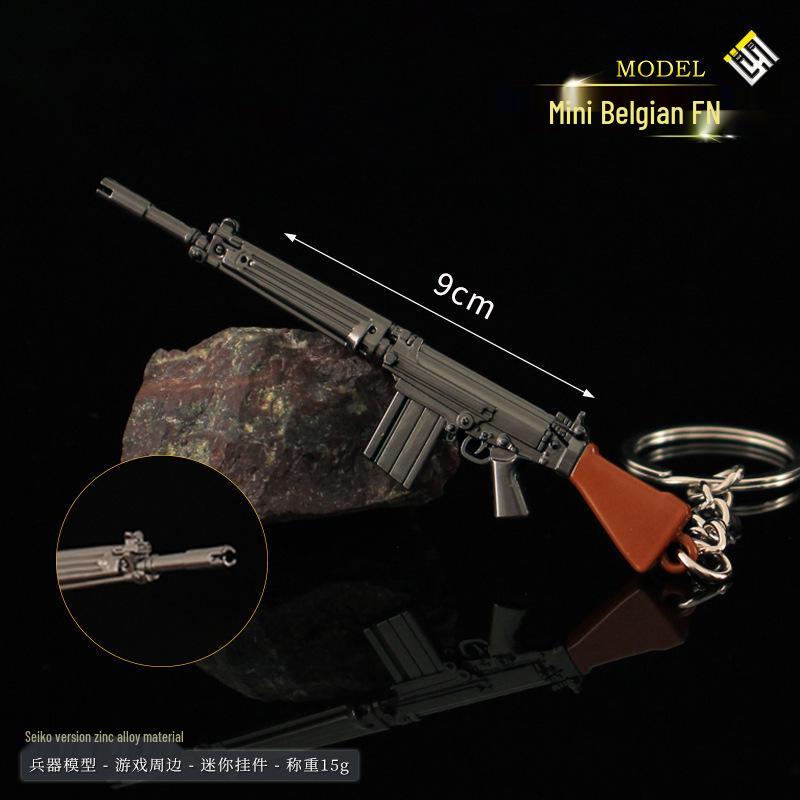 PUBG Chicken Dinner Mini Legierung Schlüsselanhänger: RPG, Raketenwerfer, Desert Eagle, Revolver, SVD, Beretta Waffenanhänger.