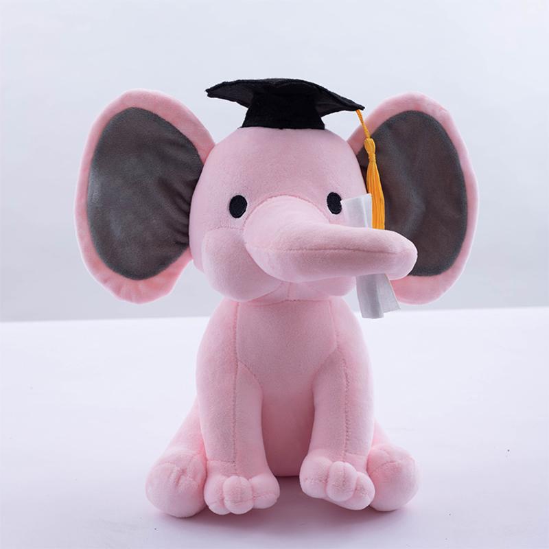 

25cm Cartoon Dr. Elephant Plush Toy Cute Doctor Animal Plush Doll Student Graduation Souvenir Graduation Personalized Gift 25cm