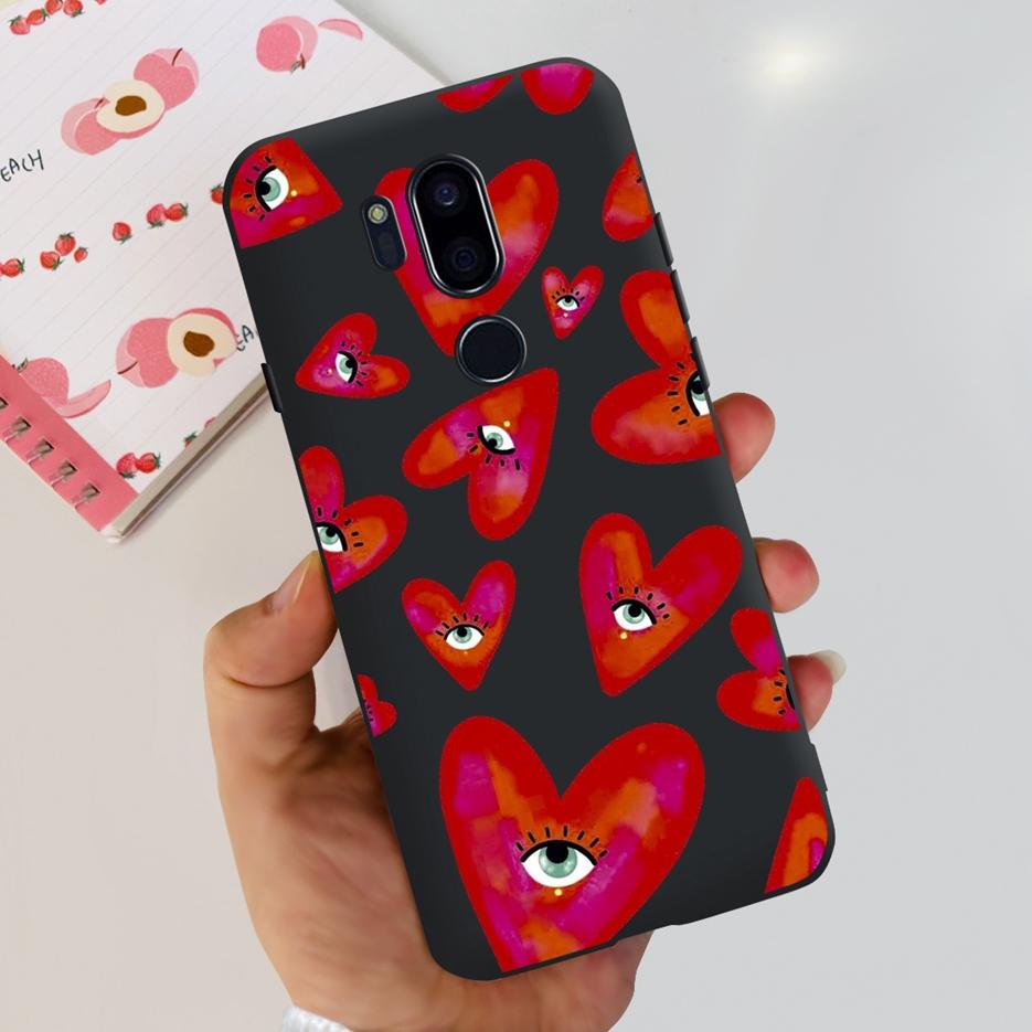 Para LG G7 thinQ Funda G710EM LM-G710 G710 Cubierta Pintada de Lujo Fundas de Teléfono de Silicona Suave Para LG G7 ThinQ Cubiertas Traseras 6.1'' Parachoques
