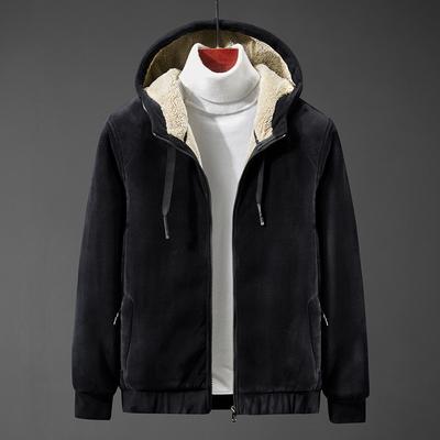 Vestes polaires chaudes hiver hommes sweats en coton vestes à capuche homme vêtement d'extérieur à glissière manteau de porte