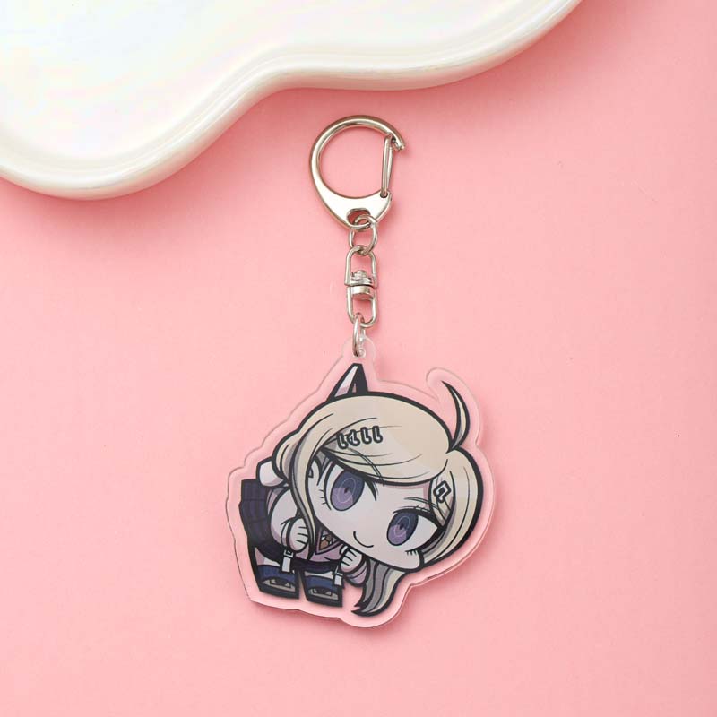 1/19Pcs Game Cartoon Danganronpa Acrylic Keychain Cute Backpack Pendant Funny Bag Charms Accessories Decoration Holiday Gifts