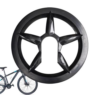 Bicycle Chain Guard - Chain Stay Protector, Chainring Protector Cover | Black Sprocket Crankset