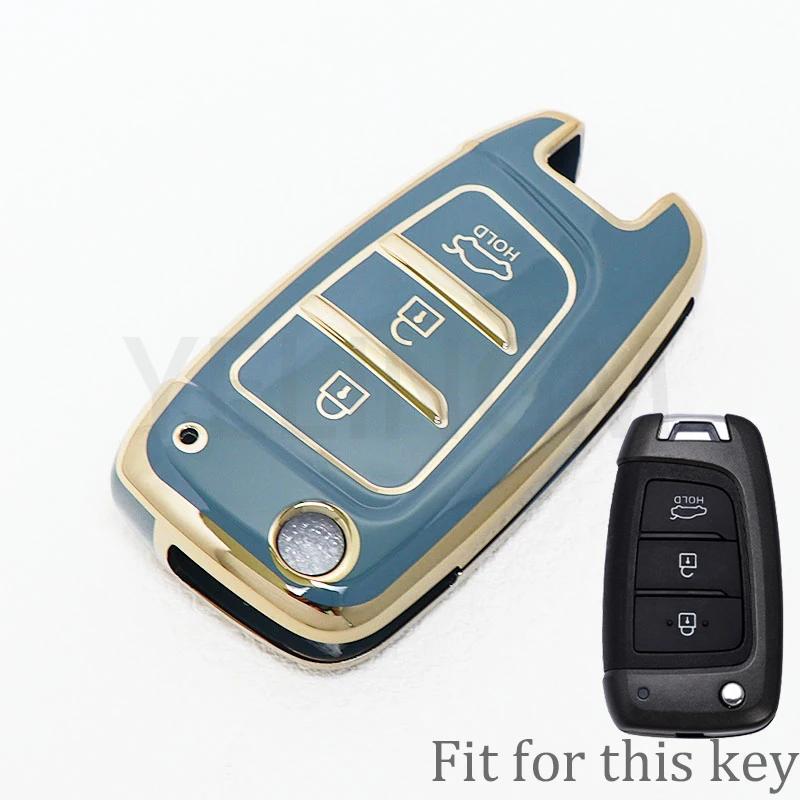 For Hyundai Sonata Santafe Verna Tucson Celesta Accent Creta Kona Elantra Solaris I30 I35 I40 Ix35 Tpu Car Remote Key Cover Case