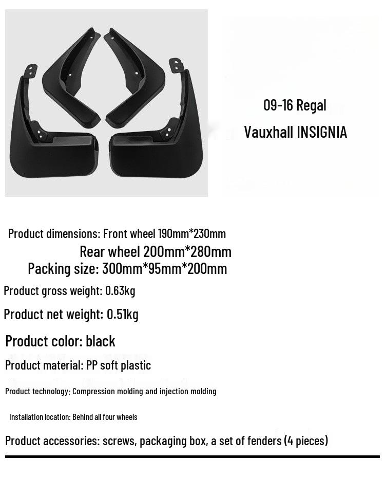 Schutzblech Leder für 2009-2016 Buick Regal/Vauxhall Insignia Außen