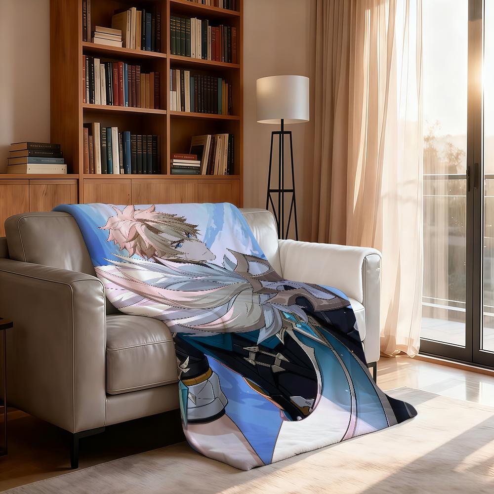 Hot Game Genshin Impact V Var ka Blanket For Soft Throw Blanket for Picnic Bed Sofa Home Bedroom Cozy Warm Comfortable