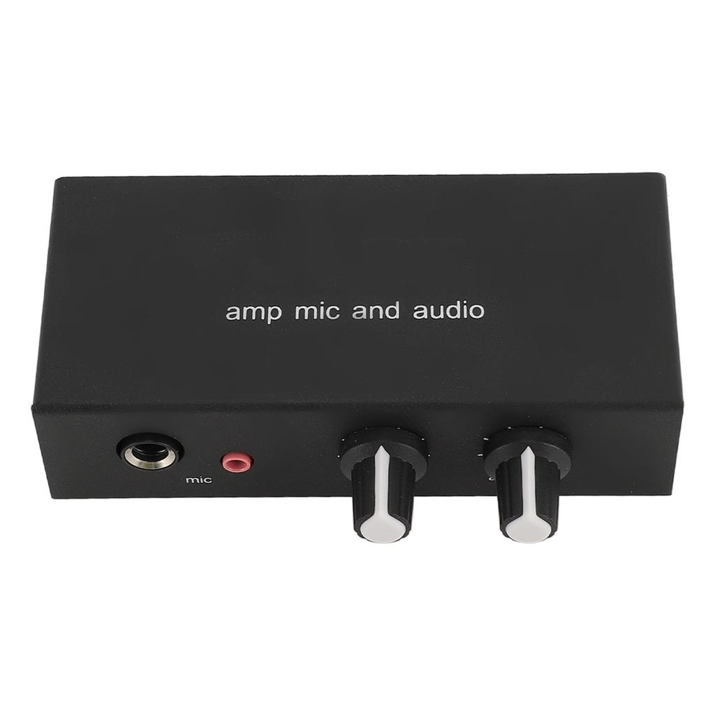 Stereo Sound Preamplifier Aluminum 3 Output Ports 6.5mm Dynamic Microphone 3.5mm Microphone Condense