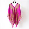 Women Summer Beach Bikini Cover Up Loose Chiffon Blouse Shawl Scarf with Buttons