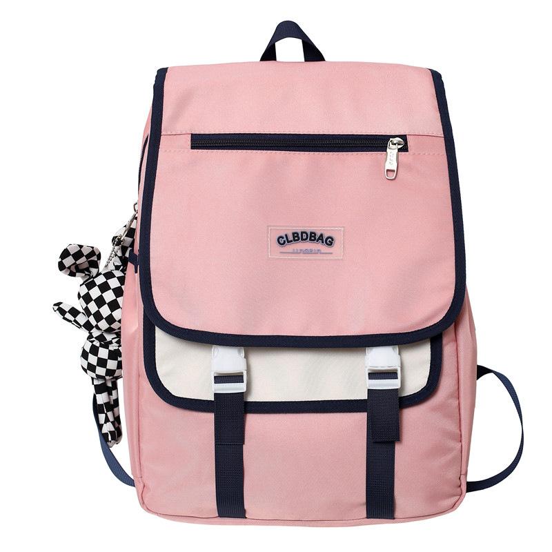 Schoolbag Hong Kong Style Junior High School Student Schoolbag Personality Cool Lightweight Men and Women Large Capacity Backpack Outdoor Travel Bag