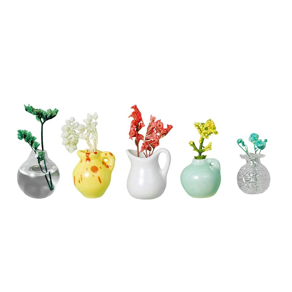 Ceramics Vase Fridge Magnet DIY Porcelain Vase Refrigerator Magnet 3D Vase Decoration Magnet for Air Conditioners Fridge House
