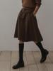 High-Waist Retro Corduroy A-Line Skirt - Women's Mid-Length, Autumn/Winter Skirt