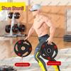 Shunshunni Rubber-Coated Solid Steel Olympic Barbell Set