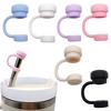 Straw Covers Cap Reusable Silicone Straw Toppers Compatible with Stanley Cup Spill Leak Stopper Splash Dust Proof Straws Cover Cup Holders 5