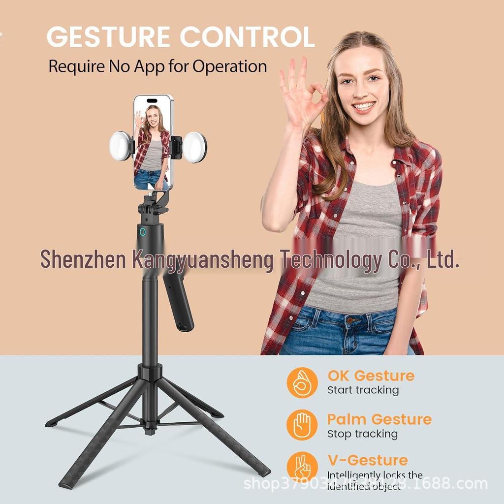 Mobile Gimbal PTZ Stabilizer: Auto-Tracking Face Recognition Selfie Stick for Live Streaming