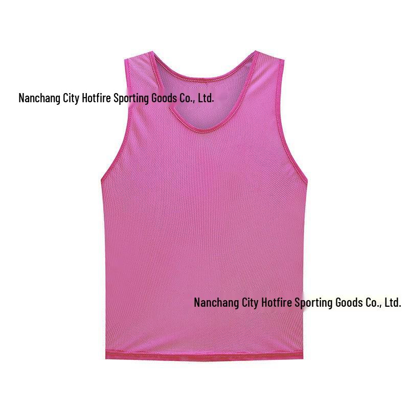 Numbered Mesh Training Vest for Team Sports Competition Uniforms with Custom Logo