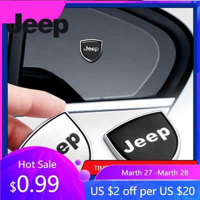 Para Jeep 1/2 uds. Emblema Metálico para Coche Pegatinas de Metal para Guardabarros Lateral de Carrocería Cola Maletero Para Jeep Renegade Wrangler Grand Patriot Renegade Trail