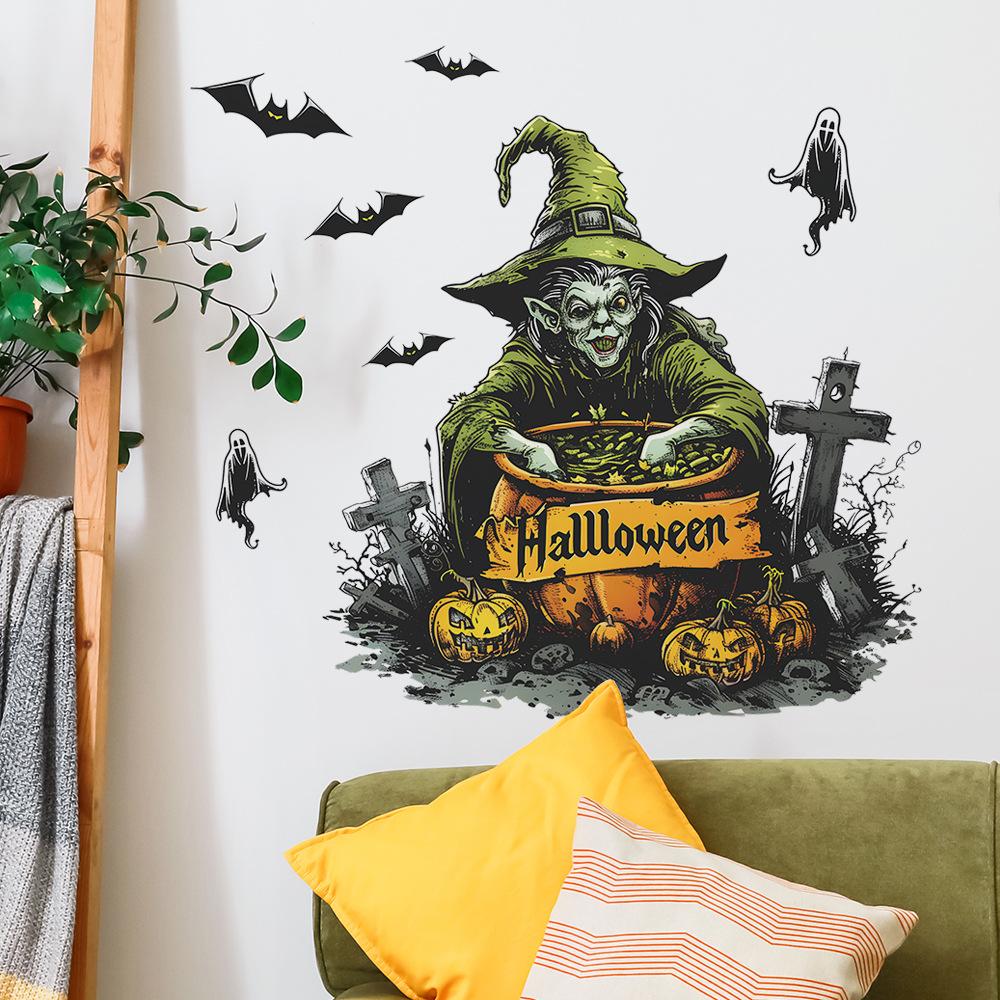 Halloween čarodějnice netopýr duch Ložnice Obývací pokoj Domácí dekorace dekorace na zeď samolepky