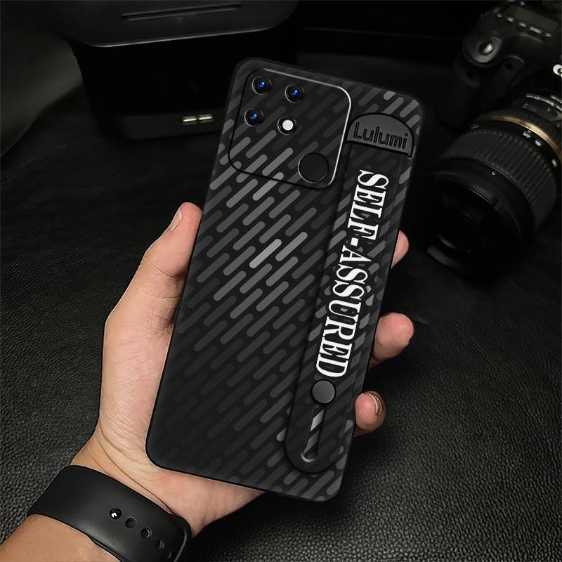 Anti-knock Anti-dust Phone Case For OPPO Realme Narzo 50A Plain color Commerce Kickstand Fashion Design Protective