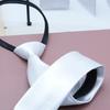 Solid Color White Neck Tie for Men Women Children Graffiti for Father's Day Decoration Necktie Adjustable Zipper Ties