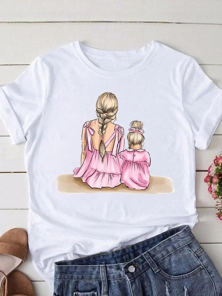 

Summer Unisexs and Womens Short Sleeved Cute Mom Mother Printed Round Neck Tshirt Summer New Harajuku Style Casual Tshirt 4XL