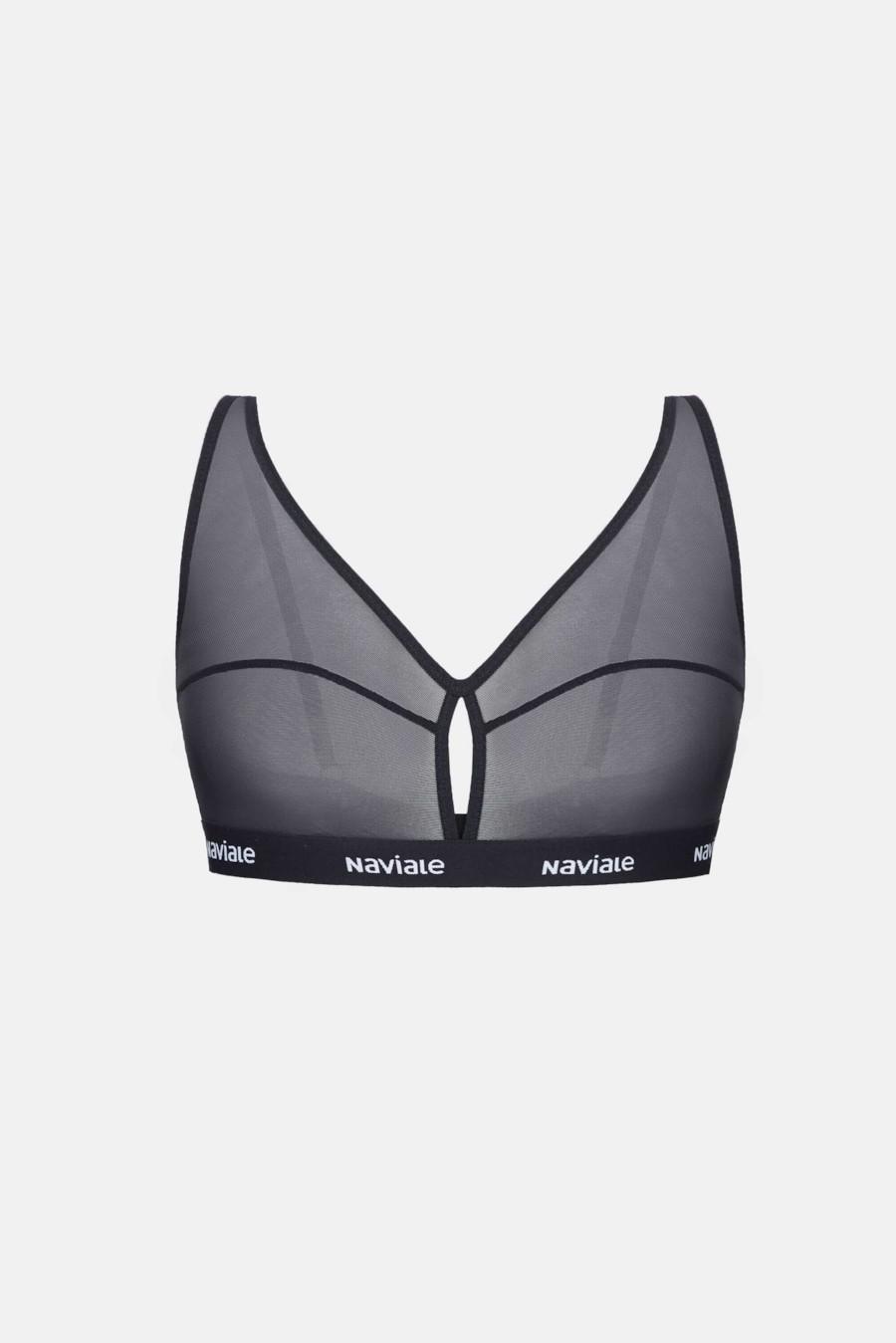

Топ з м якою чашкою Naviale (91206) 75B прозорий колір чорний