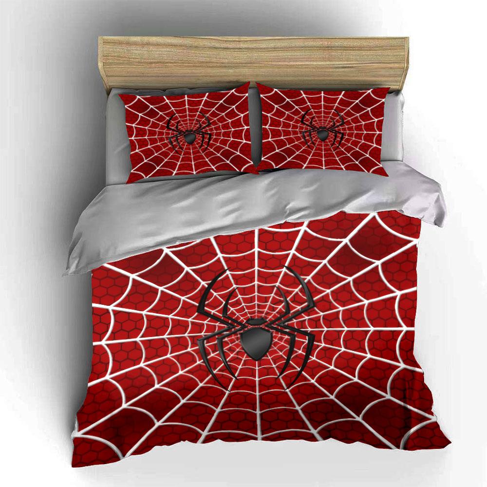 "Spider web-Themed Set for Decoration" Exquisite Three-piece Bedding Set Gift for Kids and Adults