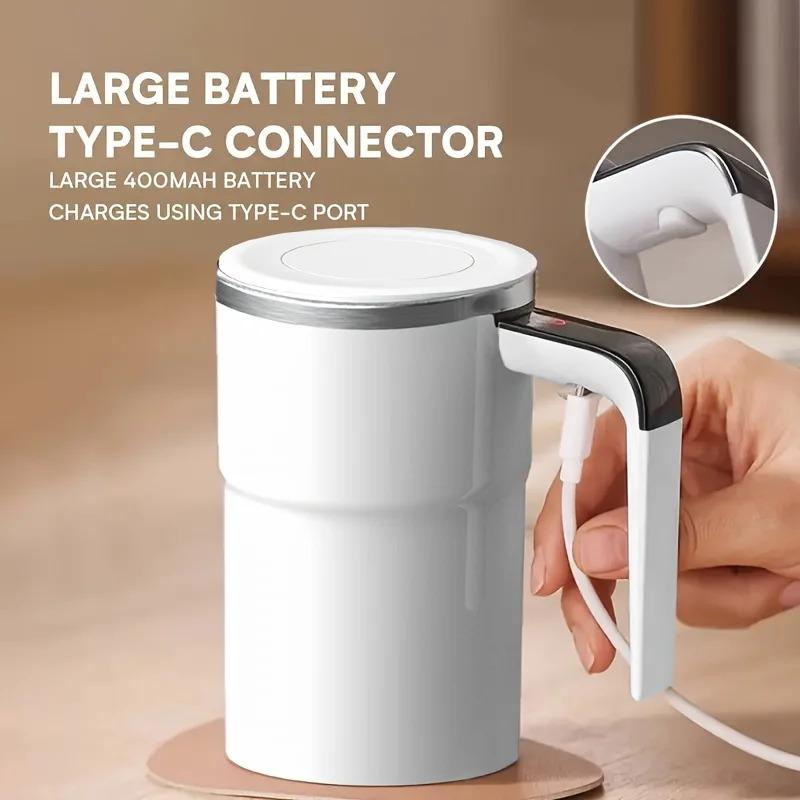 Xiaomi Taza Mezcladora Automática Eléctrica para Café de 380ML, Taza Mezcladora de Café Impermeable IP67, Carga USB, Pantalla Digital, Taza Magnética Automática