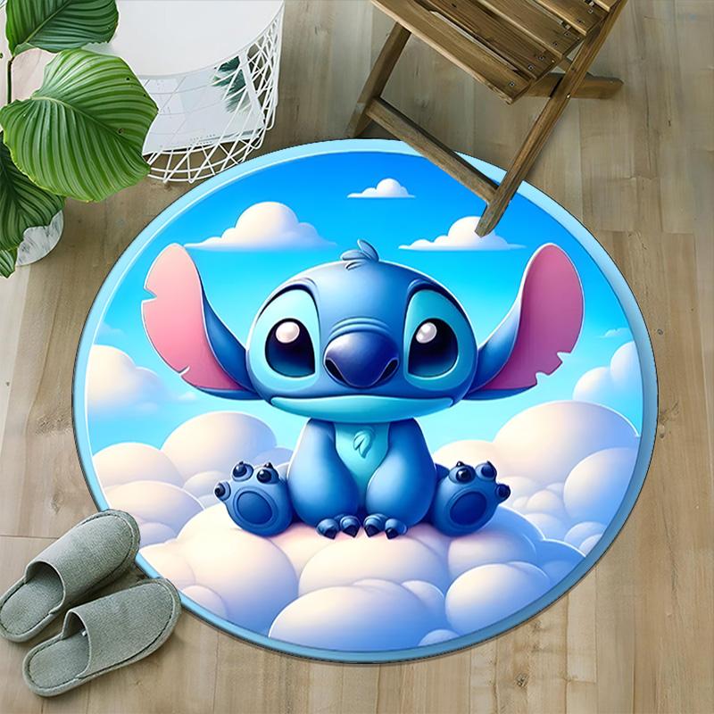 1pc S-Stitch17 Carpet, Round Rug, Comfortable, Suitable for Entryways, Living Rooms, Office, And Bedrooms, Christmas Decoration