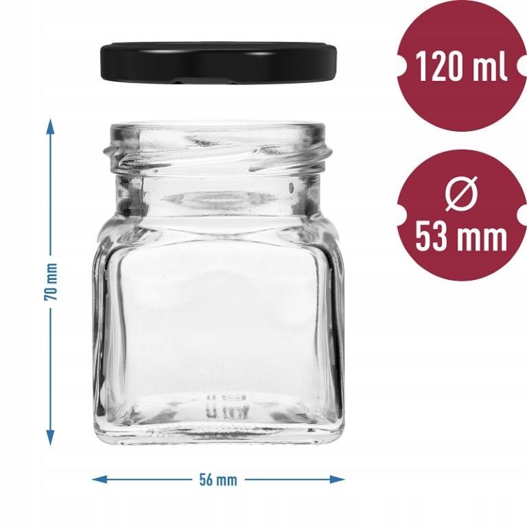 Spice Jars with Lids, 6 Pcs, 120 Ml