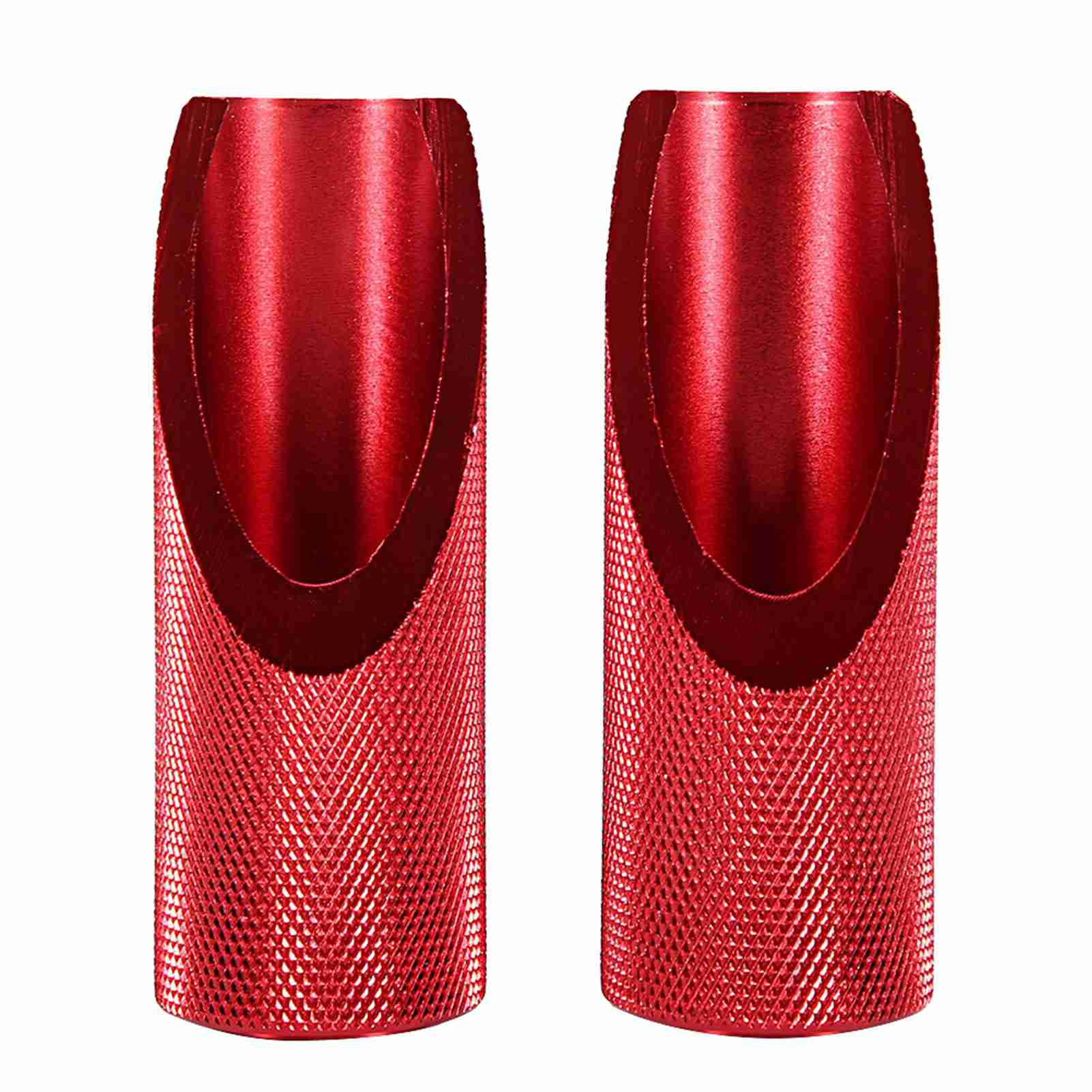 2pcs Motorcycle Aluminum Alloy Foot Pegs Footboard Accessories Fit for (Red)