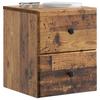 Wall Mounted Nightstand 2 Pcs Reclaimed Wood Look 34.5 X 33 X 40 Cm