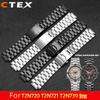 Edelstahl-Uhrenarmband für Herren TIMEX T2N720 T2N721 TW2R55500 T2N721 Uhrband 24*16mm Anstoßende Silber Schwarz Armband