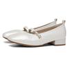 French fashion square head single shoes, early spring single shoes, simple temperament women's shoes, light mouth thick heel Mary Jane shoes