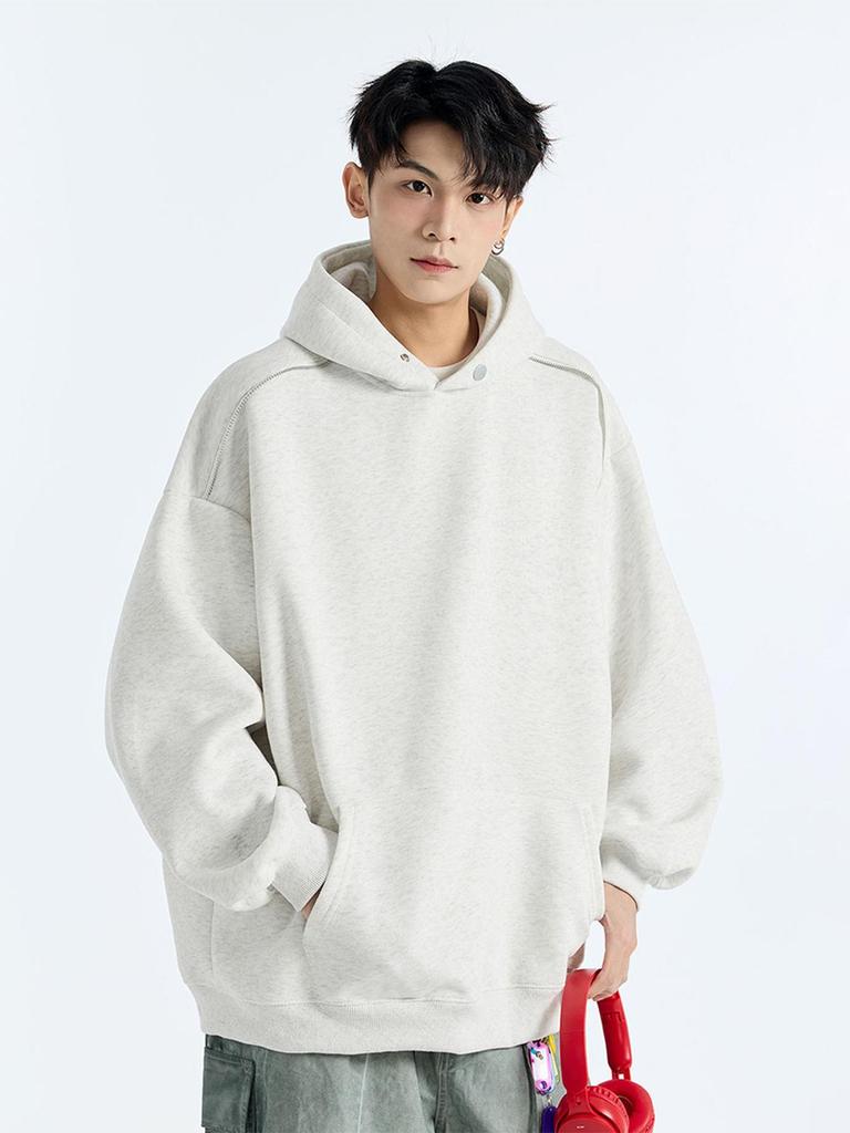 Sweat à capuche surdimensionné pour homme 400 g - Veste décontractée tendance pour l'automne