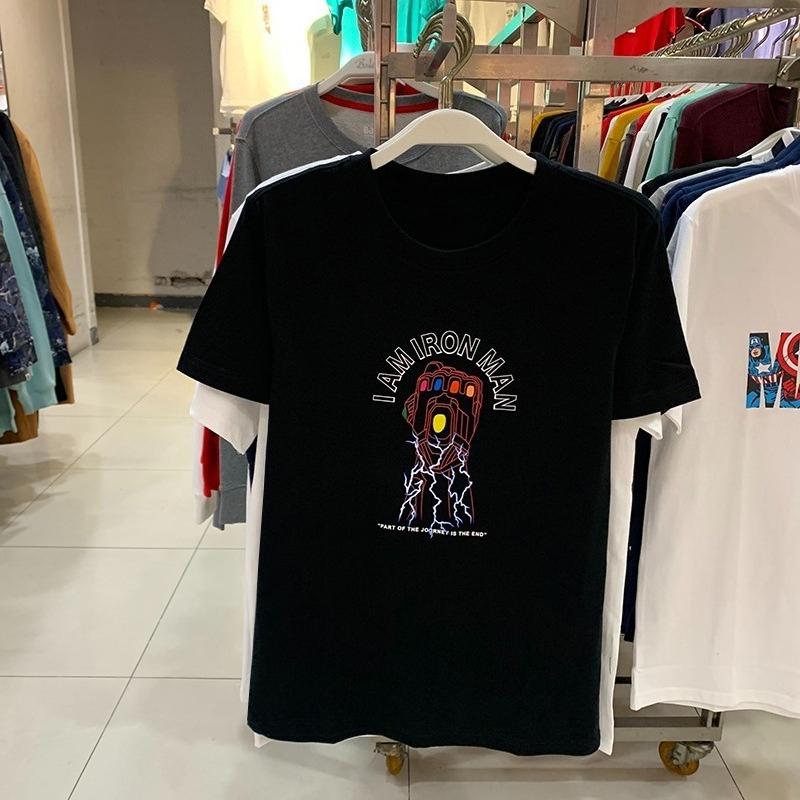 2026 Licensed High Quality Avenger Punisher Printed T-Shirts Relaxed Plus Size Men's and Women's Short Sleeves