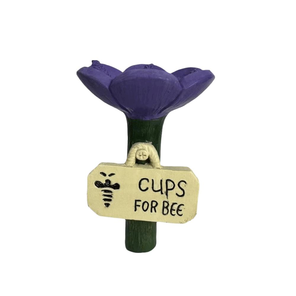 Flower Shaped Insect Drinking Cup Colorful Bee Watering Station Garden Decoration Backyard фиолетовый