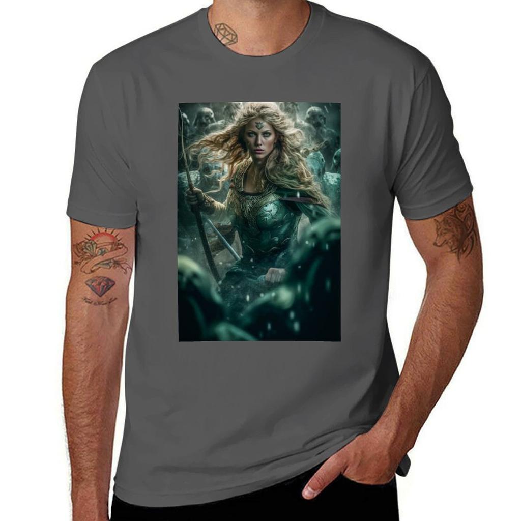 Female Viking Tshirt Casual Daily Outfit Tshirt