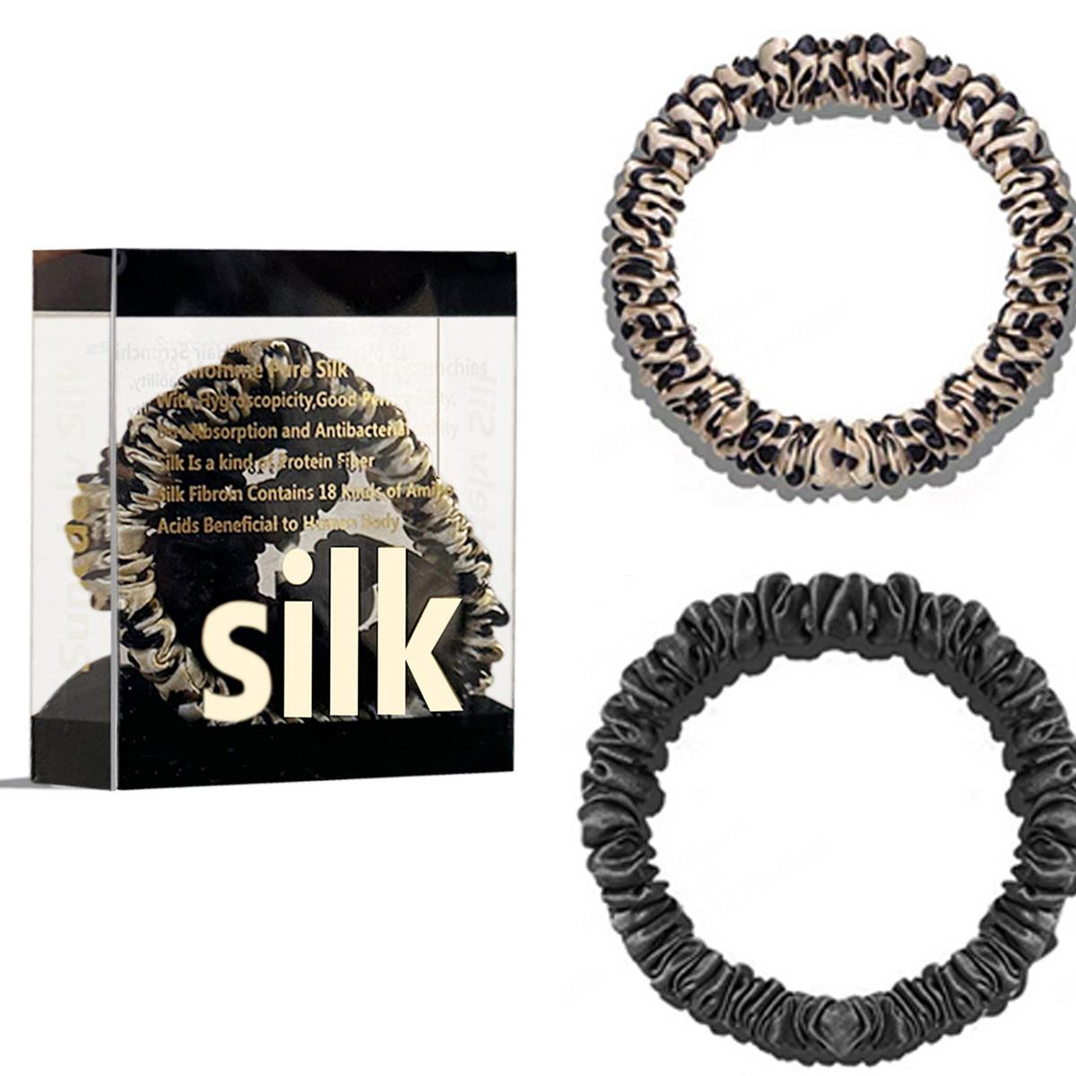 

Резинки для волос из 100% чистого шелкового шелка, шелковые резинки для волос, резинки для волос, узкие резинки для волос, держатели для хвостиков, аксессуары для волос, 42 цвета