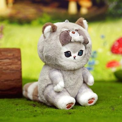 Gatto Carino Travestito da Animale a Coda Lunga Peluche Ciondolo Bambolina Piccola Regalo Morbido per Amanti degli Animali