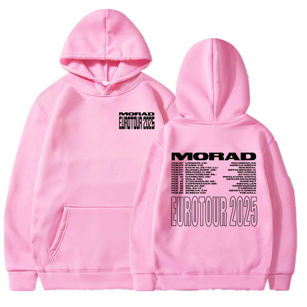Rapper Morad 2025 Tour Hoodies Men's Women Harajuku Hip Hop Pop Music Street Sweatshirt Casual Oversized Pullovers Streetwear