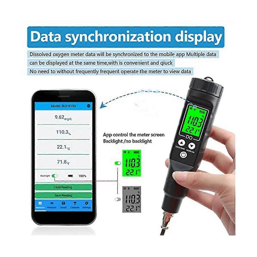 Smart Bluetooth Dissolved Oxygen Meter,portable 0.0-40mg/l Dissolved Oxygen Meter Range,dissolved O-xinhan