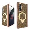 Luxury Diamond Crystal Magnetic Phone Case with Anti-privacy for Samsung Galaxy Z Fold 7 ZFold 6 PC Phone Case