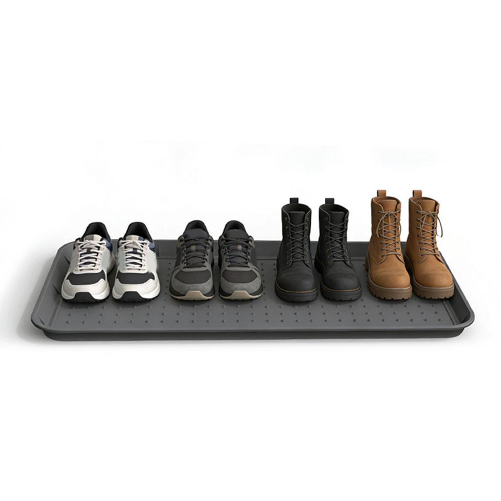 Silicone Shoe Tray with Lip Non Slip Heavy Duty Boot Mat   for Front Door Entryway Indoor Outdoor Use