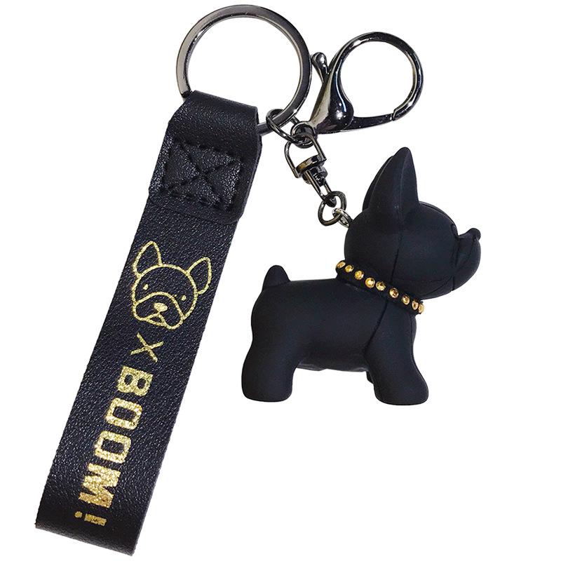 Charming French Bulldog Resin Keychain: Stylish Cartoon Pendant Accessory