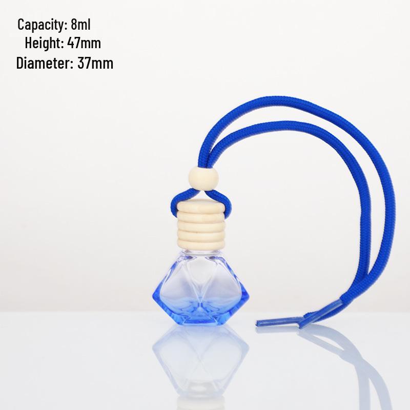 Colored Rhombus Car Aroma Diffuser Bottle with Wooden Lid