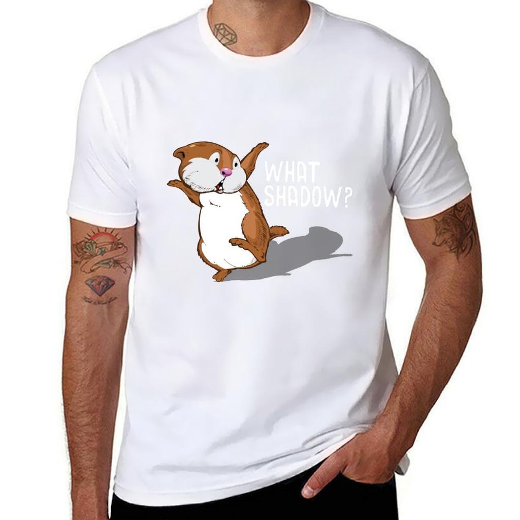 Groundhog Day What Shadow Tshirt Casual Lightweight Short Sleeve Top