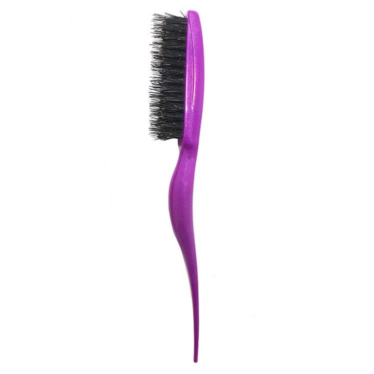 Triple-Row Bristle Hair Comb with Tail for Styling and Fluffing Curly Hair