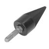 Firewood Bit Cone Wood Splitting Drill Carbon Steel Log Splitter Tool with 3Pcs Removable Shank