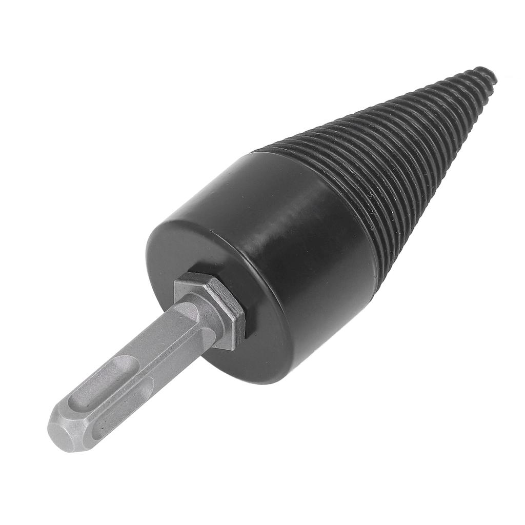 Firewood Bit Cone Wood Splitting Drill Carbon Steel Log Splitter Tool with 3Pcs Removable Shank