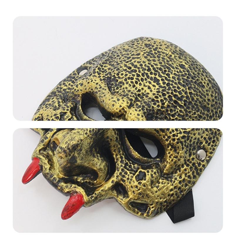 Halloween Cosplay Mask Goblin Mask Mardi Gras Mask Scary Half Face Mask Masquerade Mask for Carnival Costume Party
