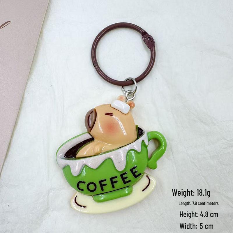 Kreskówkowy kapibara żywica DIY brelok zawieszka